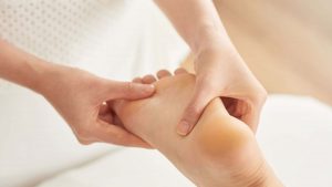 relieving feet massage